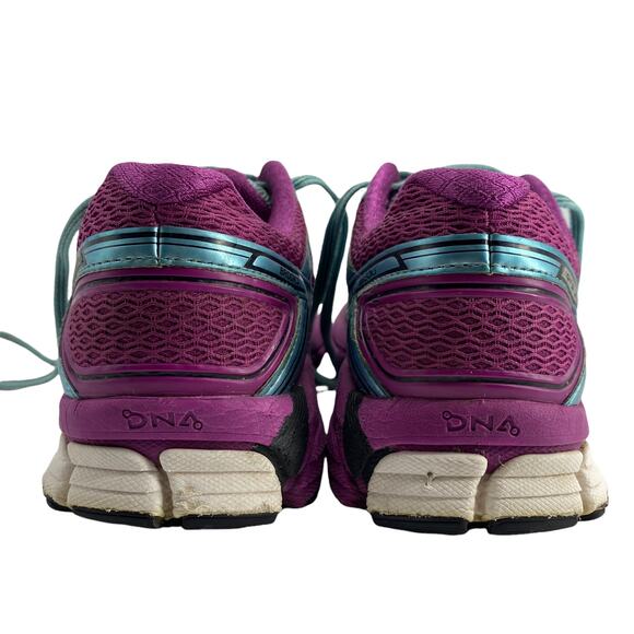 Women's Size 8M BROOKS GTS Seventeen Running Shoes Jogging Purple Teal 17 - Picture 6 of 12